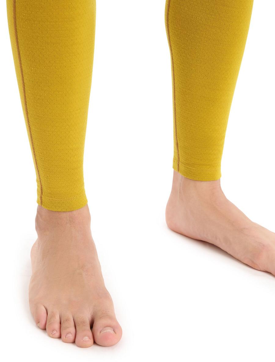 Clove / Silent Gold Men's Icebreaker 200 ZoneKnit™ Merino Leggings Base Layers | USA 1340WNBY